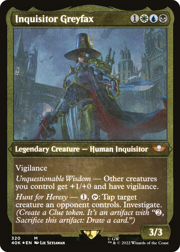 Inquisitor Greyfax (Display Commander) (Etched Foil) [Warhammer 40,000]