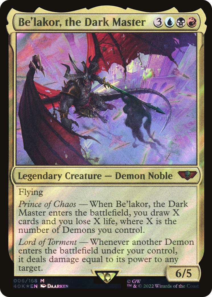 Be'lakor, the Dark Master (Surge Foil) [Warhammer 40,000]