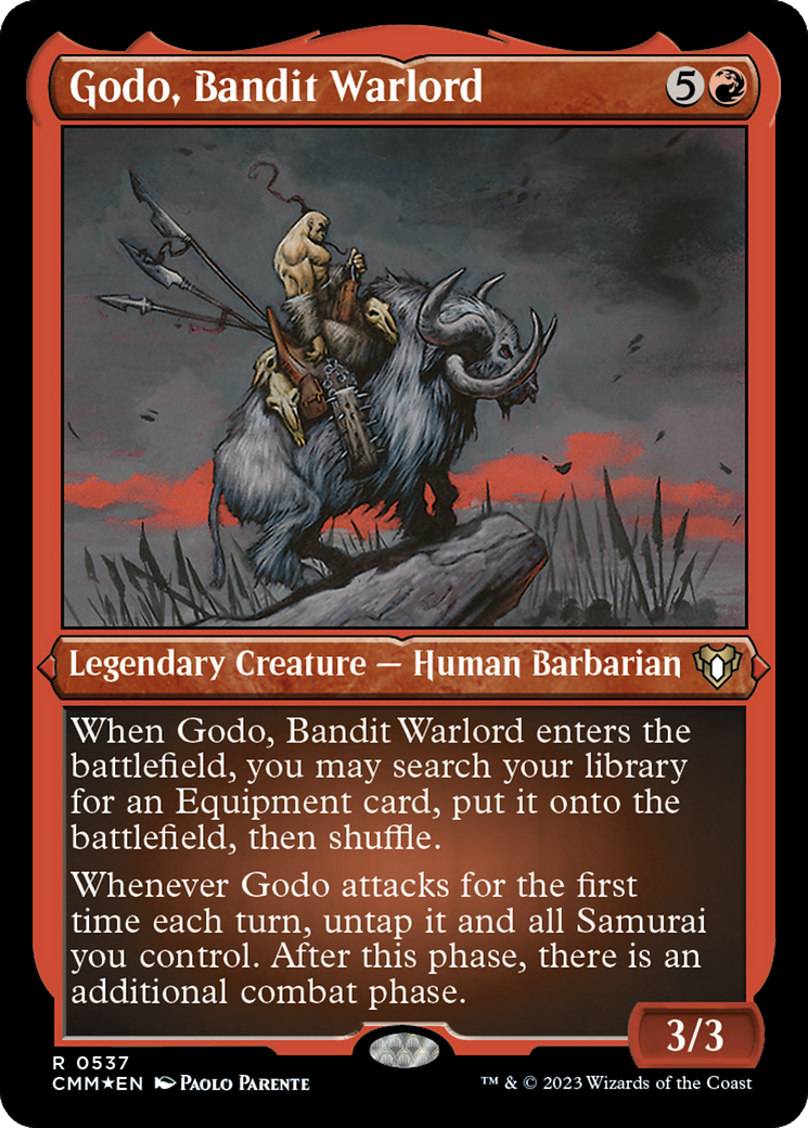 Godo, Bandit Warlord (Foil Etched) [Commander Masters]