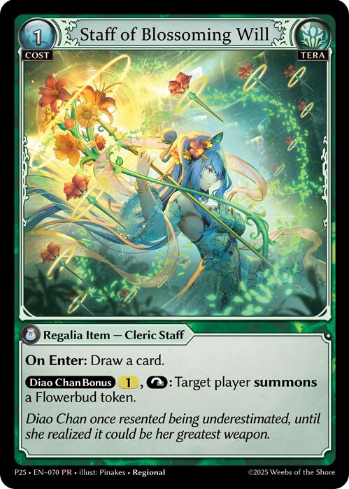 Staff of Blossoming Will (070) [Promotional Cards]