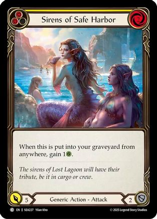 Sirens of Safe Harbor (Yellow) [SEA227] (High Seas)  Rainbow Foil