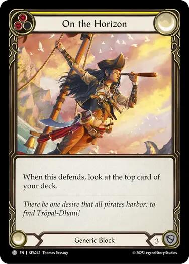 On the Horizon (Yellow) [SEA242] (High Seas)  Rainbow Foil