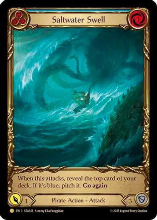 Saltwater Swell (Blue) (Treasure) [SEA143] (High Seas)  Cold Foil