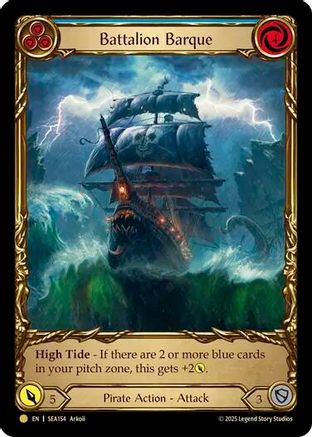 Battalion Barque (Blue) (Treasure) [SEA154] (High Seas)  Cold Foil