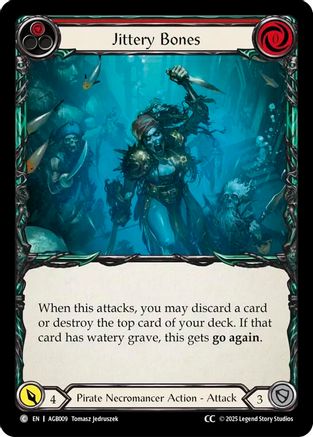 Jittery Bones (Red) (CC Tag) [AGB009] (Armory Deck: Gravy Bones)