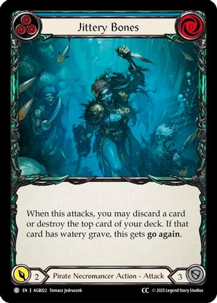Jittery Bones (Blue) (CC Tag) [AGB022] (Armory Deck: Gravy Bones)
