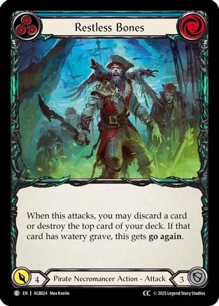 Restless Bones (Blue) (CC Tag) [AGB024] (Armory Deck: Gravy Bones)