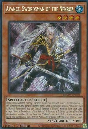 Avance, Swordsman of the Nekroz (BLMM-EN024) - Battles of Legend: Monster Mayhem 1st Edition