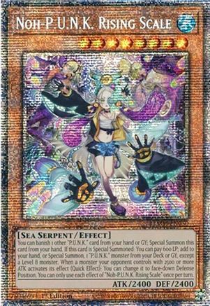 Noh-P.U.N.K. Rising Scale (Starlight Rare) (BLMM-EN050) - Battles of Legend: Monster Mayhem 1st Edition