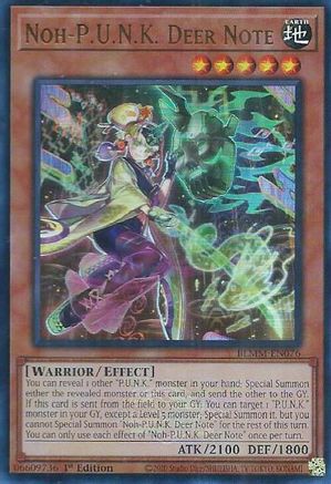 Noh-P.U.N.K. Deer Note (BLMM-EN076) - Battles of Legend: Monster Mayhem 1st Edition