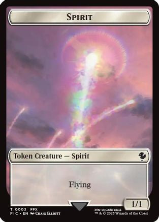 Spirit // Squid Double-Sided Token [FINAL FANTASY Commander Tokens]