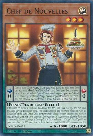 Chef de Nouvelles (DUAD-EN023) - Duelist's Advance 1st Edition
