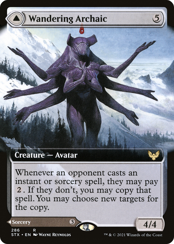 Wandering Archaic // Explore the Vastlands (Extended Art) [Strixhaven: School of Mages]