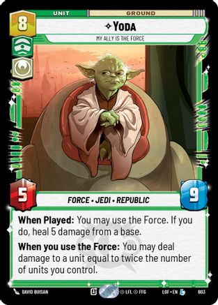 Yoda - My Ally is the Force (603) (Foil) (603) [Legends of the Force]