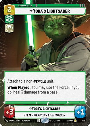 Yoda's Lightsaber (842) (Hyperspace Foil) (842) [Legends of the Force]