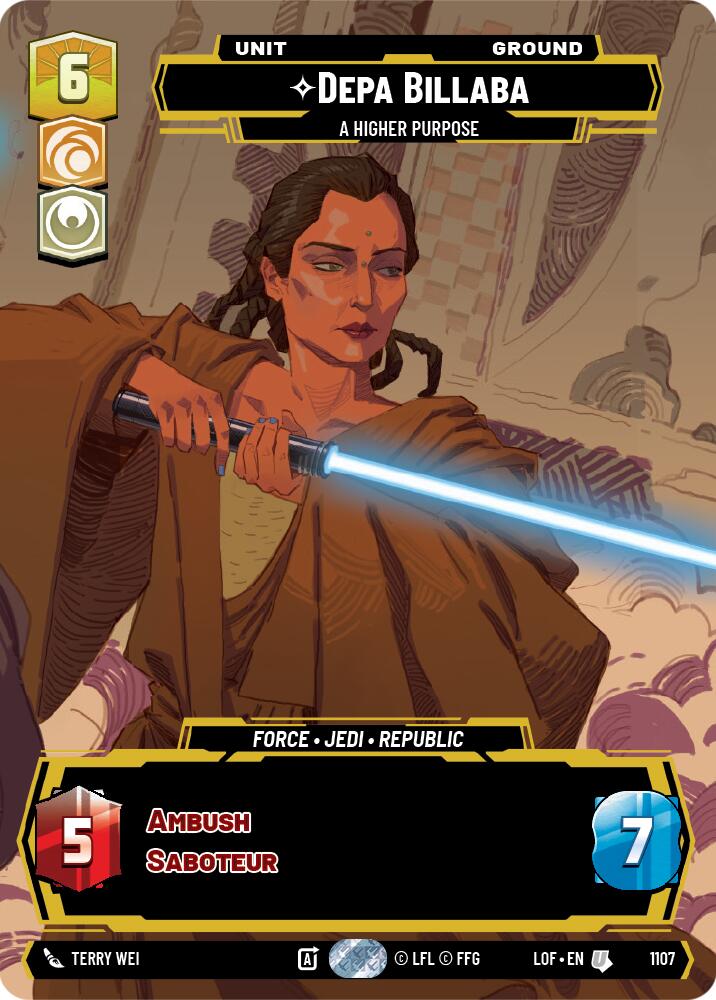 Depa Billaba - A Higher Purpose (1107) (Prestige Foil) (1107) [Legends of the Force]