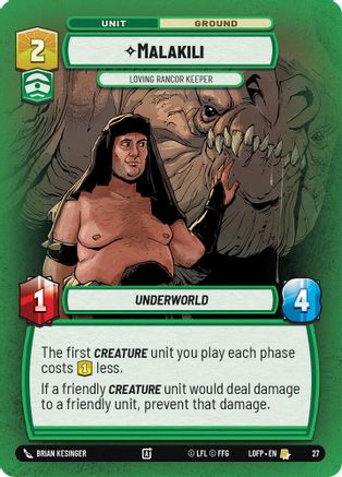 Malakili - Loving Rancor Keeper (27) (27) [Legends of the Force: Weekly Play]