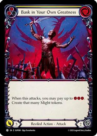 Bask in Your Own Greatness (Yellow) [SUP099] (Super Slam)  Rainbow Foil