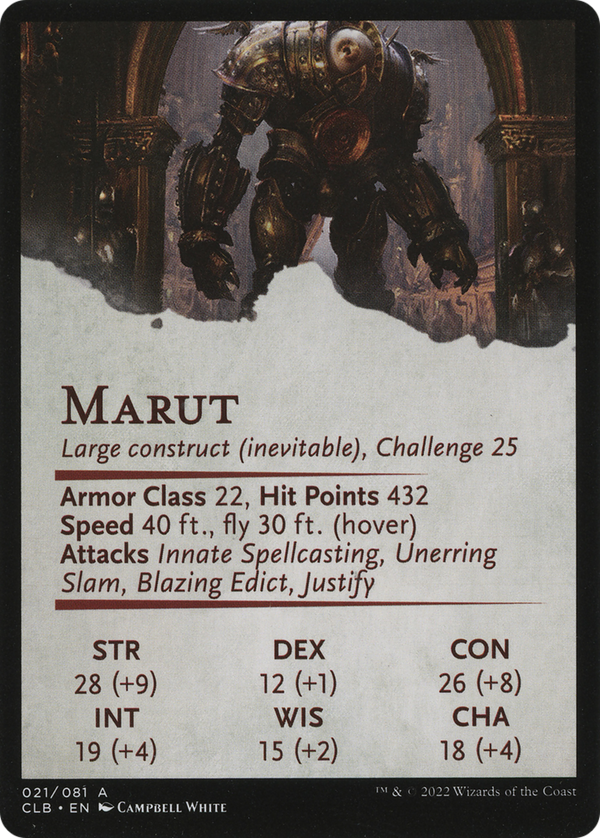 Marut // Marut (ACLB-021) - Battle for Baldur's Gate Art Series (Borderless) Foil