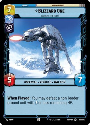 Blizzard One (99/104) - Veers at the Helm (99/104) [Intro Battle: Hoth]