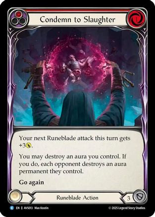 Condemn to Slaughter (Red) [AVS013] (Armory Deck: Legends Viserai)