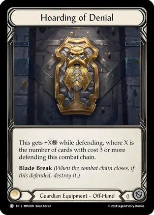 Hoarding of Denial [MPG009] (Mastery Pack Guardian)  Cold Foil