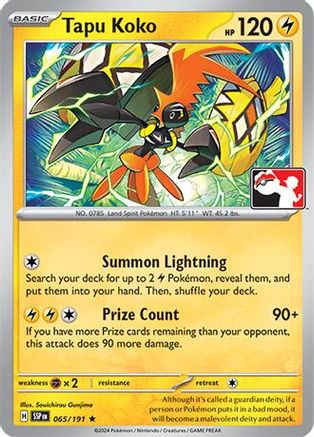 Tapu Koko (065/191) [Prize Pack Series Seven]