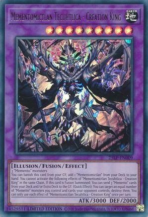 Mementomictlan Tecuhtlica - Creation King (25LP-EN009) - Limited Pack World Championship 2025 Limited