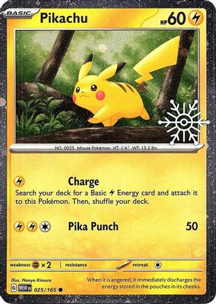 Pikachu (025/165) (Holoiday Calendar) [Miscellaneous Cards]