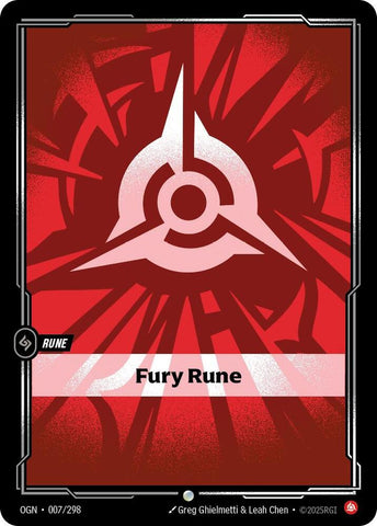 Fury Rune OGN #007/298 (Common) [Riftbound: Origins]