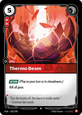 Thermo Beam OGN #022/298 (Uncommon) [Riftbound: Origins]
