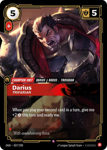 Darius - Trifarian OGN #027/298 (Rare) [Riftbound: Origins]