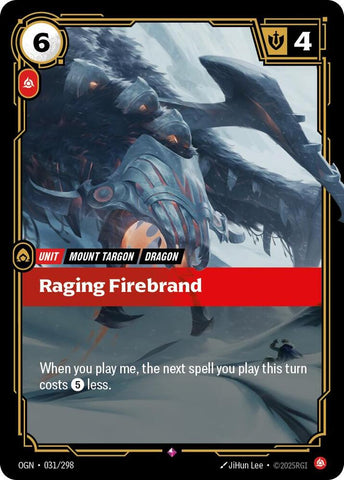 Raging Firebrand OGN #031/298 (Rare) [Riftbound: Origins]