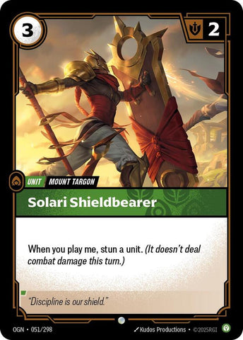 Solari Shieldbearer OGN #051/298 (Common) [Riftbound: Origins]