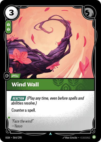 Wind Wall OGN #064/298 (Uncommon) [Riftbound: Origins]