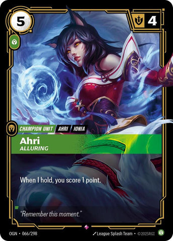 Ahri - Alluring OGN #066/298 [Riftbound: Origins]