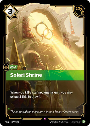 Solari Shrine OGN #072/298 (Rare) [Riftbound: Origins]