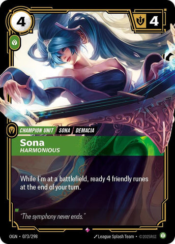 Sona - Harmonious OGN #073/298 (Rare) [Riftbound: Origins]