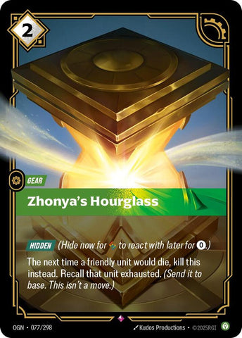 Zhonya's Hourglass OGN #077/298 (Rare) [Riftbound: Origins]