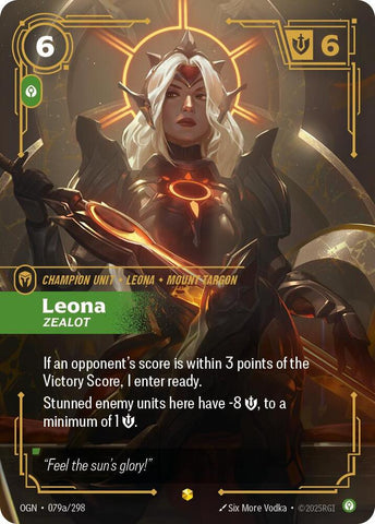 Leona - Zealot (Alternate Art) OGN #079a/298 [Riftbound: Origins]