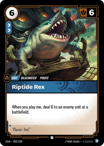 Riptide Rex OGN #092/298 (Common) [Riftbound: Origins]