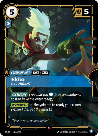 Ekko - Recurrent OGN #110/298 (Rare) [Riftbound: Origins]