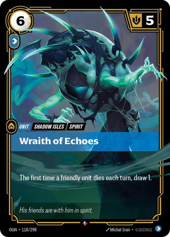 Wraith of Echoes OGN #118/298 (Rare) [Riftbound: Origins]