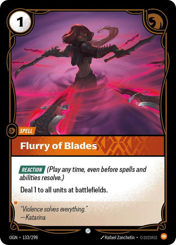 Flurry of Blades OGN #133/298 (Common) [Riftbound: Origins]