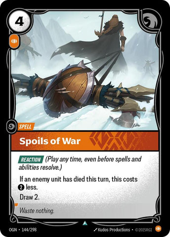 Spoils of War OGN #144/298 (Uncommon) [Riftbound: Origins]