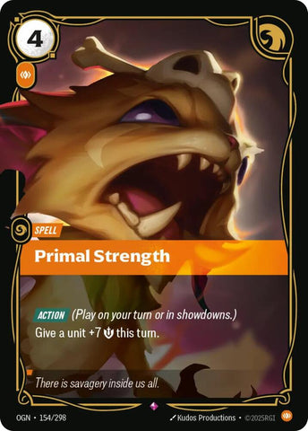 Primal Strength OGN #154/298 (Rare) [Riftbound: Origins]