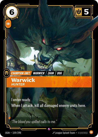 Warwick - Hunter OGN #159/298 (Rare) [Riftbound: Origins]