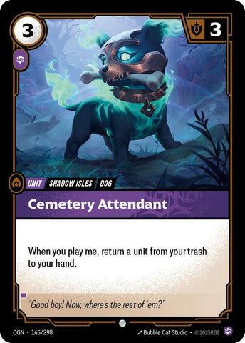 Cemetery Attendant OGN #165/298 (Common) [Riftbound: Origins]
