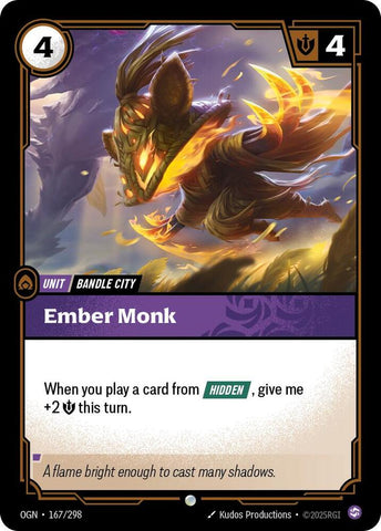 Ember Monk OGN #167/298 (Common) [Riftbound: Origins]