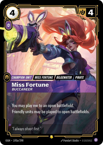 Miss Fortune - Buccaneer (Alternate Art) OGN #193a/298 [Riftbound: Origins]